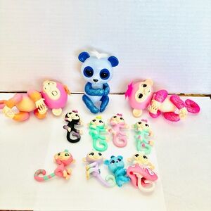 WowWee Fingerlings Figures Lot(11) Monkey Panda Work Read